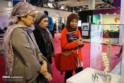 A group of foreign visitors at the Iran Nano 2018, which was held from October 13 to 16 in Tehran