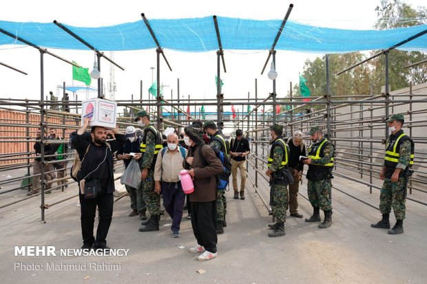 تردد زائران اربعین از پایانه مرزی مهران