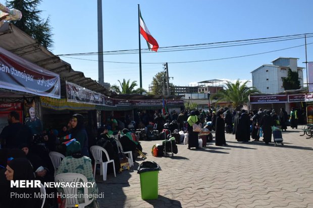 پایانه مرزی آستارا مملو از زائران خارجی اربعین حسینی