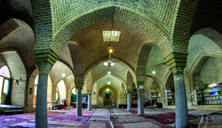 An interior view of the Jameh Mosque of Hamedan in central Iran