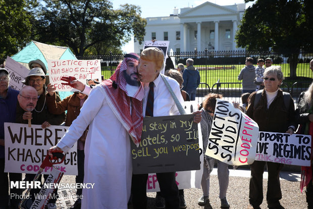 Beyaz Saray'ın önünde Suudi Arabistan karşıtı protesto