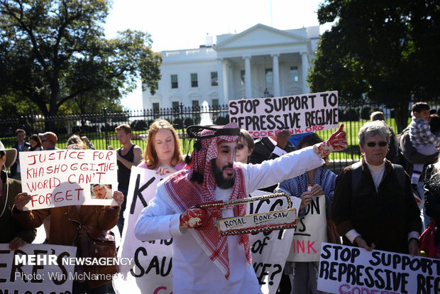 Beyaz Saray'ın önünde Suudi Arabistan karşıtı protesto