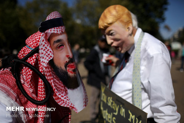 Beyaz Saray'ın önünde Suudi Arabistan karşıtı protesto