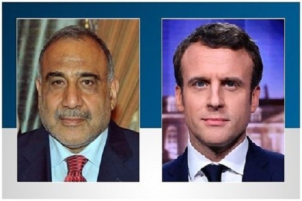 محورهای رایزنی رئیس‌جمهوری فرانسه با نخست‌وزیر عراق
