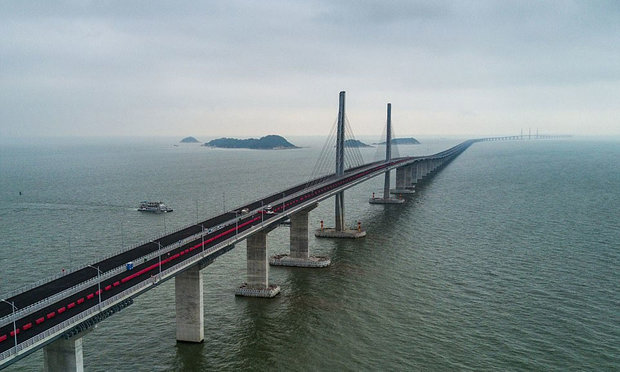 سمندر پر بنا طویل ترین پل کا آئندہ ہفتہ افتتاح