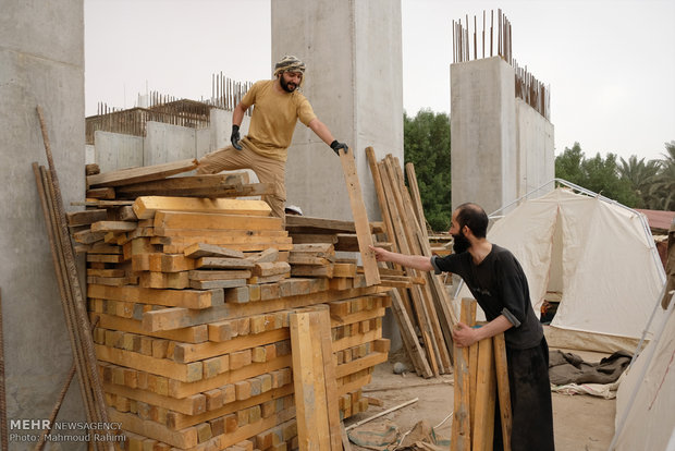 آماده سازی موکب فدائیون سیده زینب سلام الله