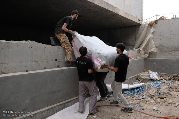 آماده سازی موکب فدائیون سیده زینب سلام الله