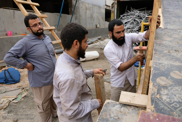 آماده سازی موکب فدائیون سیده زینب سلام الله