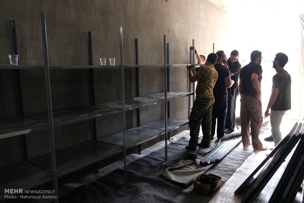 آماده سازی موکب فدائیون سیده زینب سلام الله