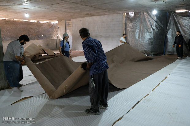 آماده سازی موکب فدائیون سیده زینب سلام الله