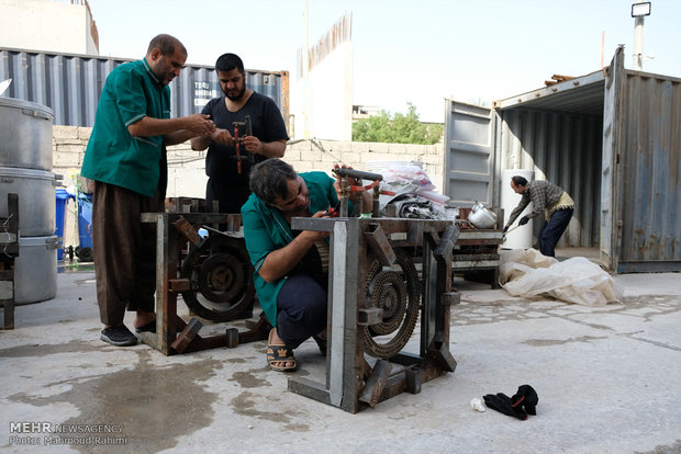 آماده سازی موکب فدائیون سیده زینب سلام الله
