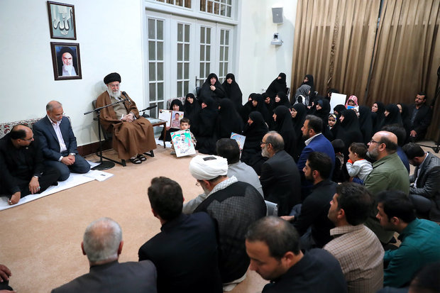 Families of martyred defenders of the Holy Shrine met with Leader