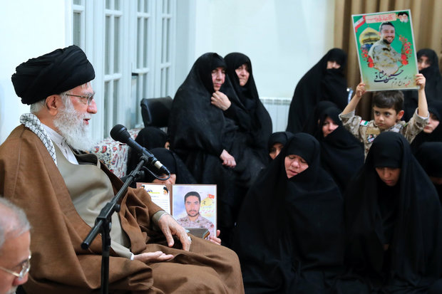 Families of martyred defenders of the Holy Shrine met with Leader