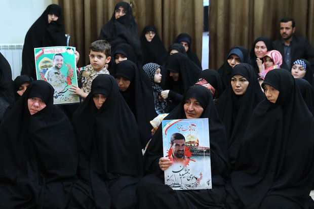 Families of martyred defenders of the Holy Shrine met with Leader