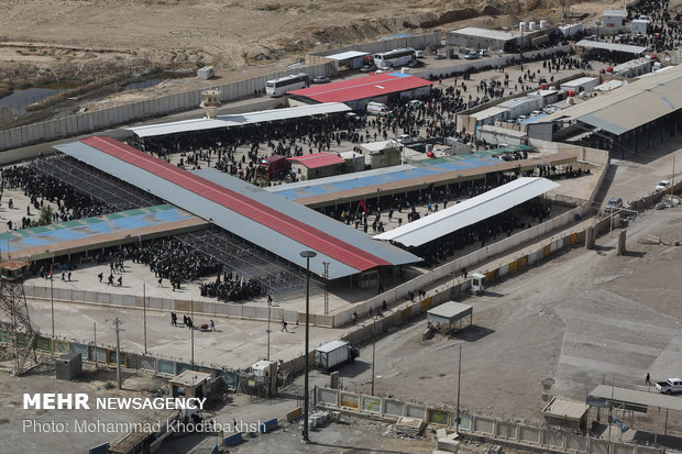 Aerial photos of Mehran and Chazabeh border gates