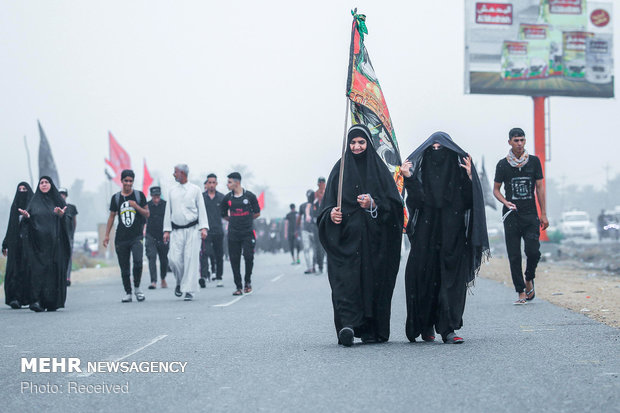 مشاية اربعين الامام الحسين في "طريق العلماء"