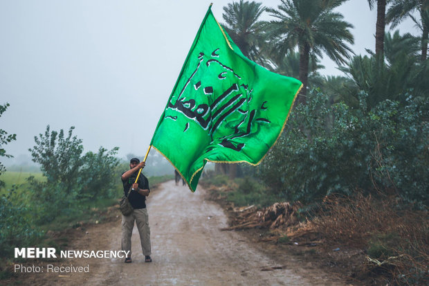 مشاية اربعين الامام الحسين في "طريق العلماء"