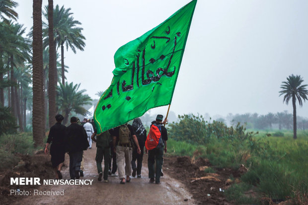 مشاية اربعين الامام الحسين في "طريق العلماء"