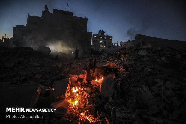 بمباران بامدادی نوار غزه/ تل آویو: حملات پایان یافت
