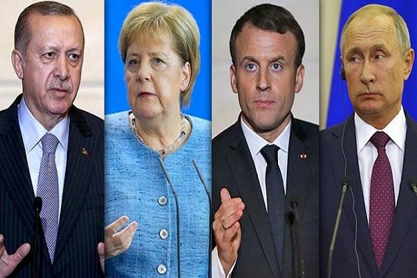 Erdoğan, Merkel, Macron ve Putin Suriye için bir araya geldi