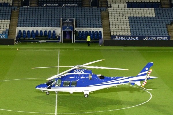 New footage shows moment Leicester owner's helicopter plummets to ground