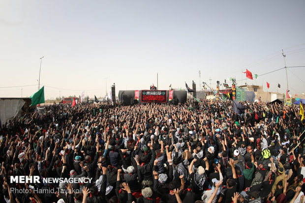 عزاداری هیأت ریحانة الحسین در عمود ۷۸۰