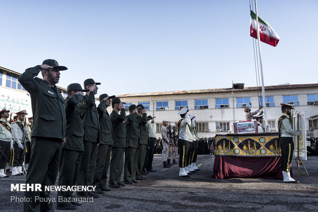 تشییع پیکر شهید امنیت حسن پاینده در رشت