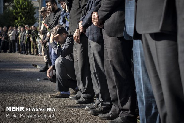 تشییع پیکر شهید امنیت حسن پاینده در رشت