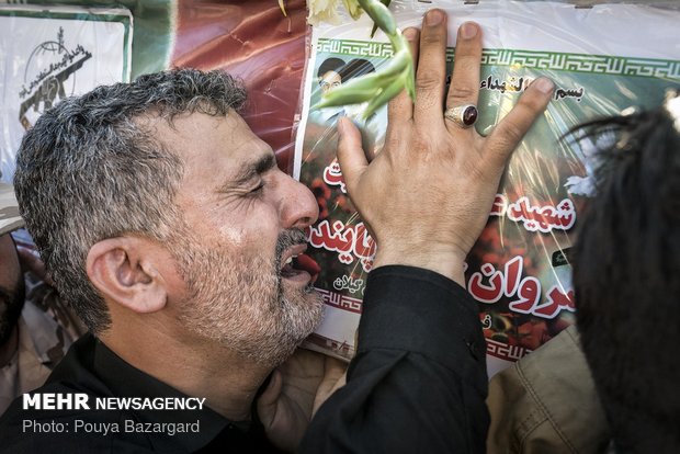 تشییع پیکر شهید امنیت حسن پاینده در رشت