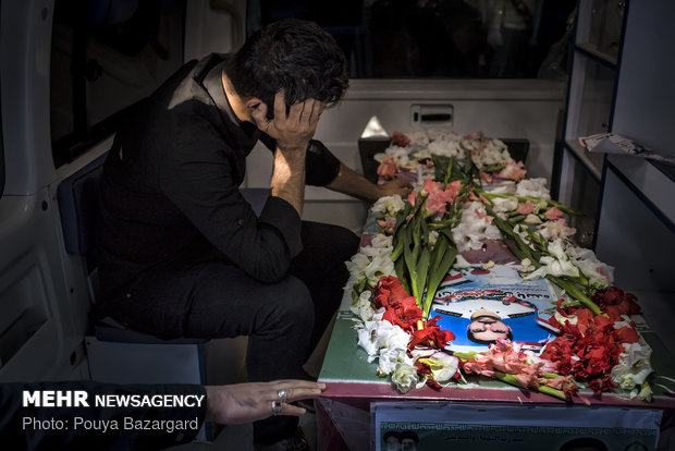 تشییع پیکر شهید امنیت حسن پاینده در رشت