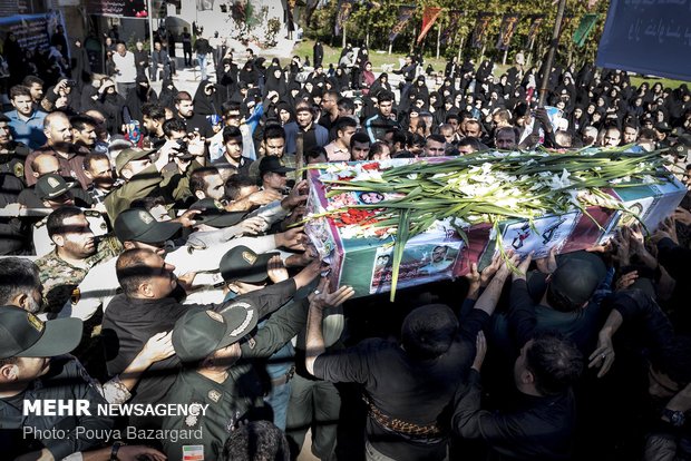 تشییع پیکر شهید امنیت حسن پاینده در رشت