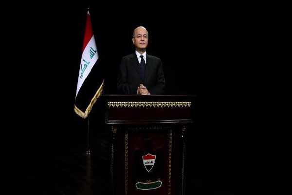 Iraqi president lauds solid ties with Iran  