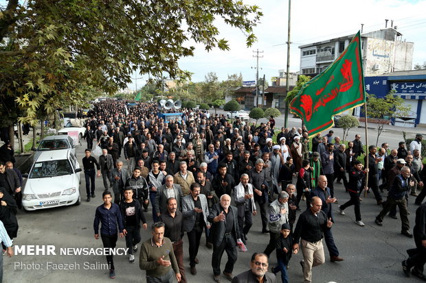 راهپیمایی جا ماندگان اربعین حسینی (ع) در آمل