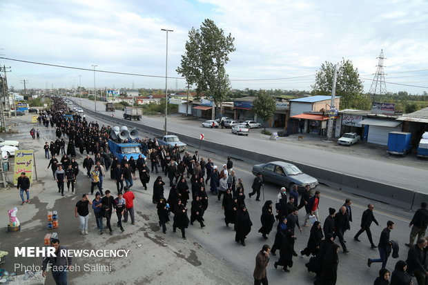 راهپیمایی جا ماندگان اربعین حسینی (ع) در آمل