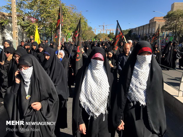 راهپیمایی جا ماندگان اربعین حسینی (ع) در تبریز