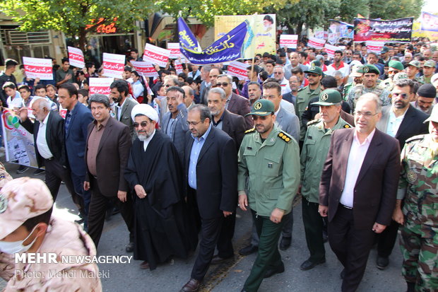 راهپیمایی استکبار ستیزی ۱۳ آبان در شهرضا