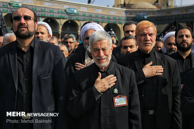 دسته عزاداری خادمان حرم حضرت معصومه(س) در سالروز شهادت امام رضا(ع)