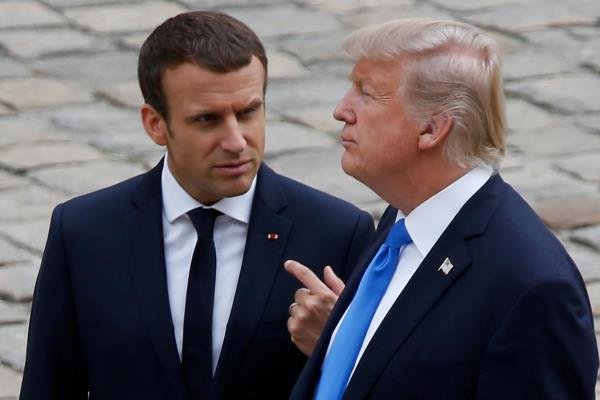 Trump ile Macron İran'ı konuştu