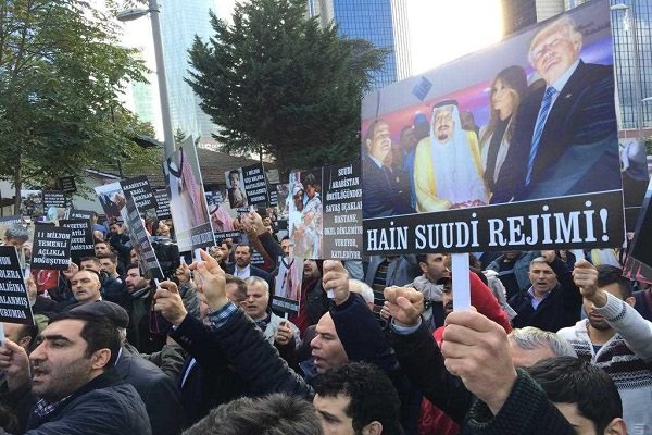 Istanbul Daki Suudi Arabistan Konsoloslugu Onunde Protesto Mehr News Agency