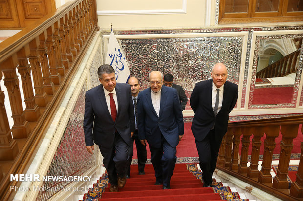 Larijani, former German FM meet in Tehran