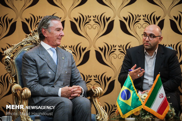 Former Brazil pres. meets with Iranian economy minister 
