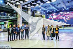 Paper dino in Shiraz marks Origami Day