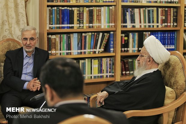 دیدار رئیس ستاد مبارزه با مواد مخدر با مراجع تقلید در قم