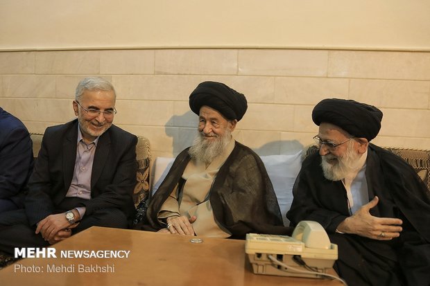 دیدار رئیس ستاد مبارزه با مواد مخدر با مراجع تقلید در قم
