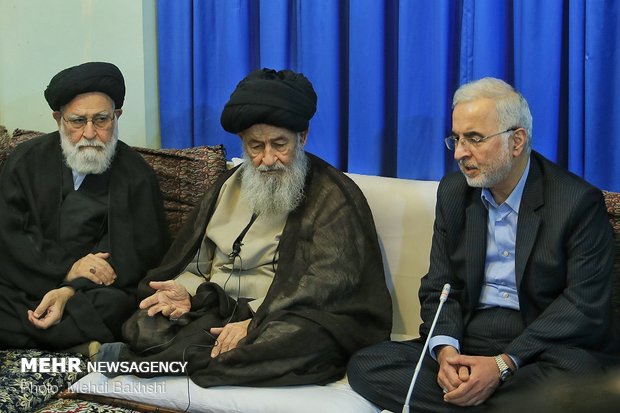 دیدار رئیس ستاد مبارزه با مواد مخدر با مراجع تقلید در قم
