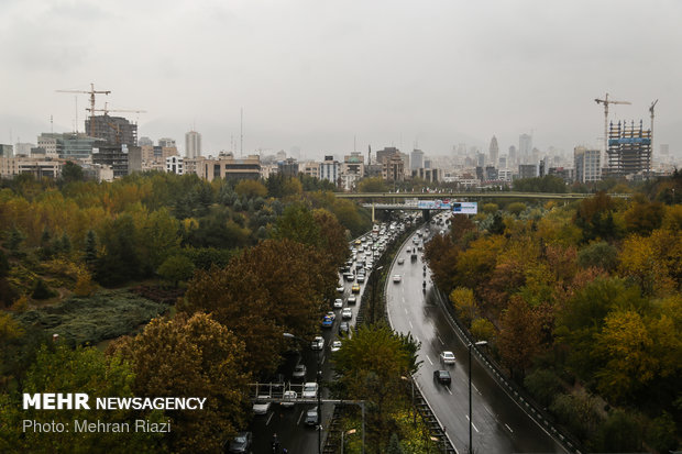 A rainy day in the capital