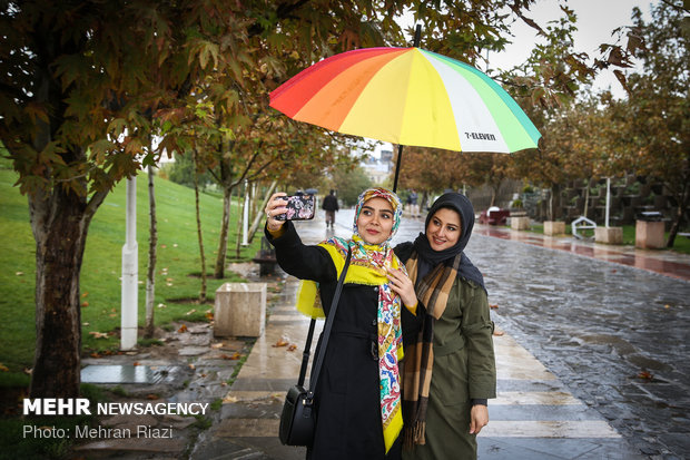 طراوت باران در تهران