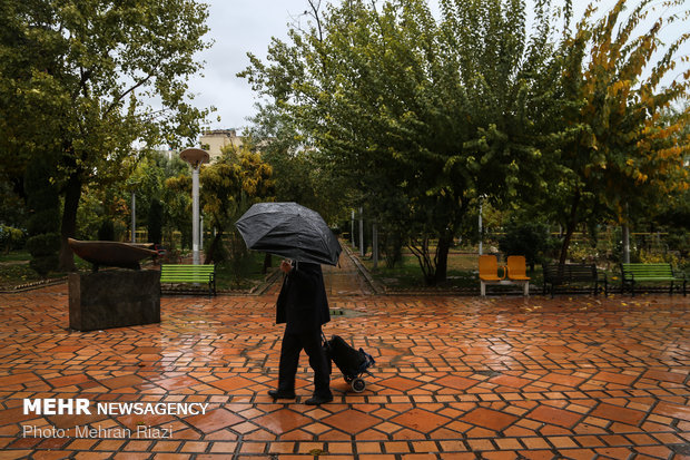 A rainy day in the capital