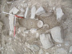 Remains of an Iron-Age tomb in Germi, northwest Iran