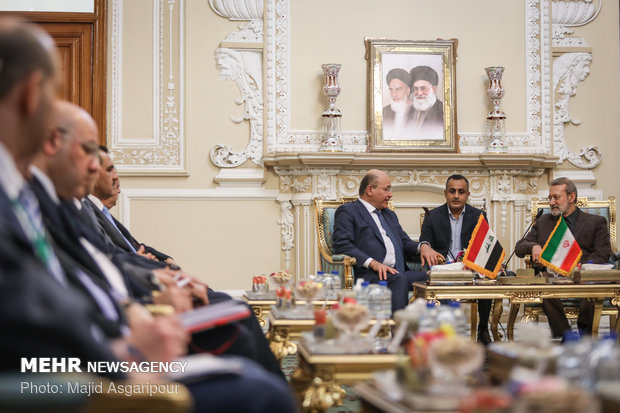 دیدار رییس جمهور عراق با رییس مجلس شورای اسلامی